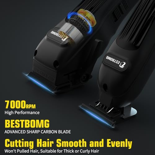 BESTBOMG® Hair Clippers for Men, Clipper, Trimmer & Shaver Set, BS-808A - Image 2