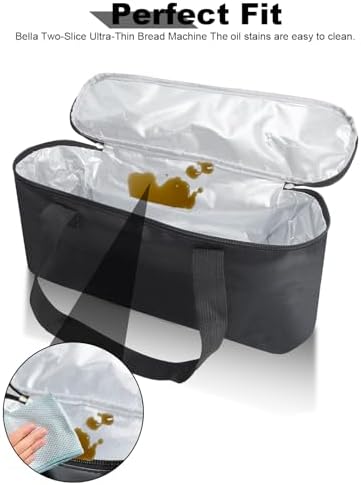 Carrying Bag for Bella 2 Slice Slim Toaster,1-Pack Portable Heat-Resistant Waterproof Bag for 2-Slice Toasters, Fits 35165-063A/35117/35164-063A/35163-063A, Storage-Friendly (Toaster Not Included) - Image 5