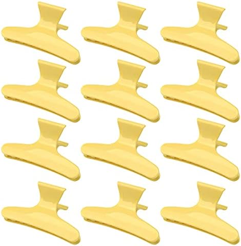 Ondder 12 Pack Butterfly Hair Clamps Clips Hair Claw Clips Salon Pro Section Clip for Styling Sectioning Cutting Coloring Hair Clips Hairdressing Salon Tool Hair Accessories for Women Girls by Ondder