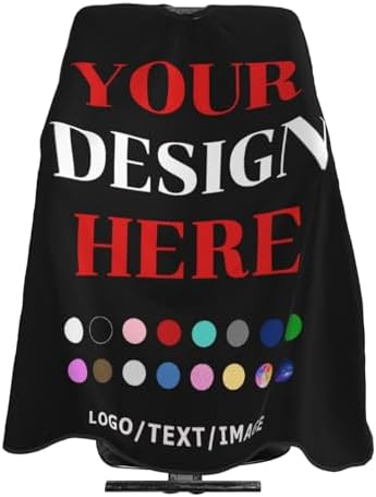 55x66in Black Custom Barber Cape, Personalized Designer Barber Cape for Salon, Gifts for Birthday Christmas by ByxhucUSA