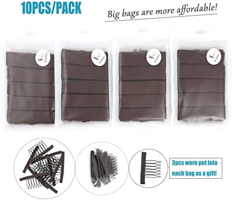 10 PCS Brown Adjustable Elastic Bands For Wigs (1*12inch) - Image 2
