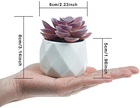Tiita Mini Purple Artificial Succulents in Pots, 4 Pack for Desk Decor - Image 3