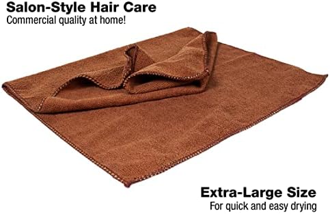 Eurow Microfiber Salon Towels – Bleachproof, Ultra Absorbent & Quick Drying – Soft, Lightweight & Durable for Hair Styling, Beauty, Barber & Spa Use, 16 x 29 Inches, 10-Pack, Brown - Image 7