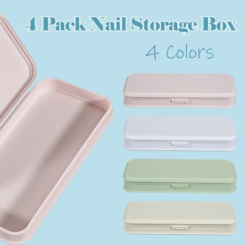 4PCS Plastic Personal Storage Box for Nail, Implement Box (B-multicolor) - Image 4