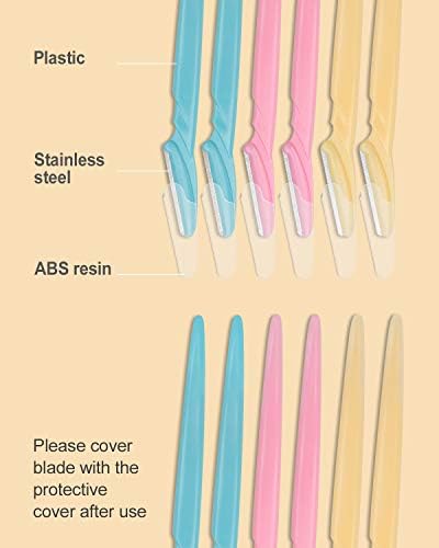 MoHern Dermaplane Razor, 60 Pcs Face Razors for Women and Men, Multipurpose Eyebrow Razor, Dermaplaning Tool for Face by MoHern, Multi-Color (60 Pcs) - Image 4