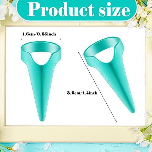 Hicarer 10 Pcs Stitch Braids Tool Metal Finger Rings Hair, Blue - Image 2