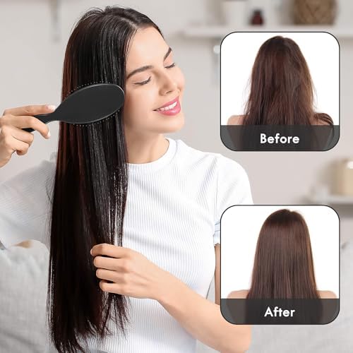 4 Pack Detangling Hair Brush - Air Cushion Detangler Hairbrush with Ultra Soft Bristles for Effortless Tangle Removal - For Wet Dry Damaged Curly Hair for Women Men Boys Girls Adult Kids -Mixed Colors - Image 4