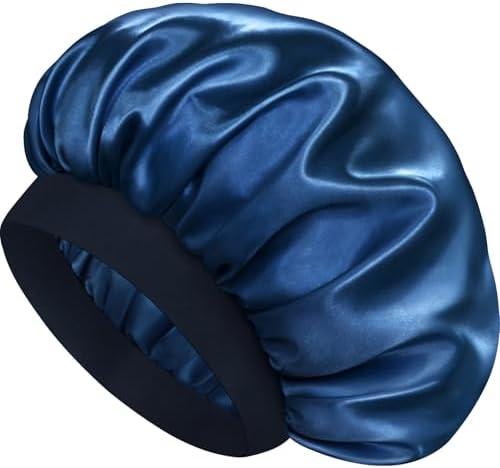 Satin Silk Bonnet for Hair, Double Layer Sleep Cap for Men & Women by Doitory