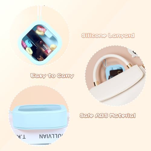 Hair Tie Organizer, Small Portable Hair Accessories Storage Can Be Stackable or Hung on the Wall, Small Items Holder for Jewelry Hair Stuff Hair Clip Cotton Swab - Image 2
