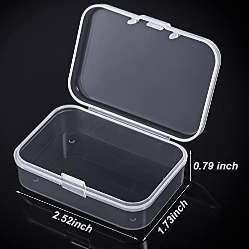 Jetec 6 Pieces Small Clear Plastic Storage Box, 2.5 x 1.7 x 0.8 Inch - Image 2