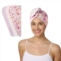 Turbie Twist Microfiber Hair Towel, Floral, Light Pink & Purple (3 Pack) by TurbieTwist