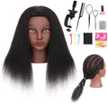 14" Mannequin Head Human Hair for Braiding Styling with stand by MannequeenHead