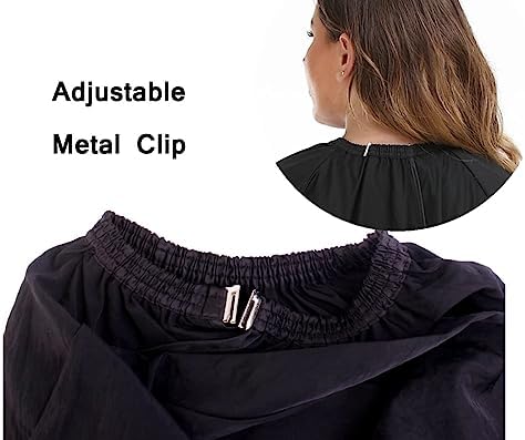 PERFEHAIR Professional Salon Client Hair Cutting Cape Gown, Barber Haircut Cape with Sleeves - Black - Image 5