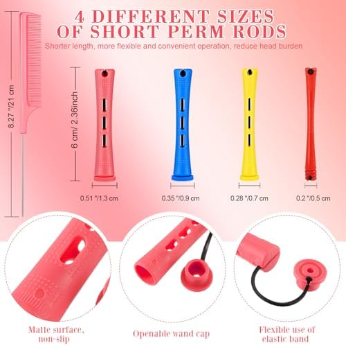 Willbond 72-Piece Hair Perm Rods Kits, Short Cold Wave Hair Rollers - Image 2