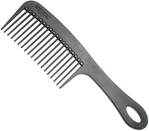 Chicago Comb Model 8 Carbon Fiber, Made in USA, Anti-static, Detangling & Shower comb, adds Lift & Volume, 8.5 inches (21.5 cm) long by ChicagoComb