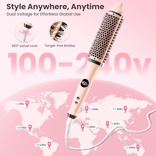 Infrared Thermal Ionic Brush, Electric Curling Brush for Fine Hair - Image 6