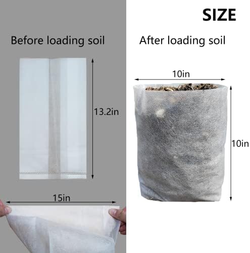 Belit Large Non-Woven Plant Nursery Bags, 25 Pcs Grow Bags Seedling Pots Container for Tree,Vegetable, Flower, Plant Grow (13.2"x15") - Image 4