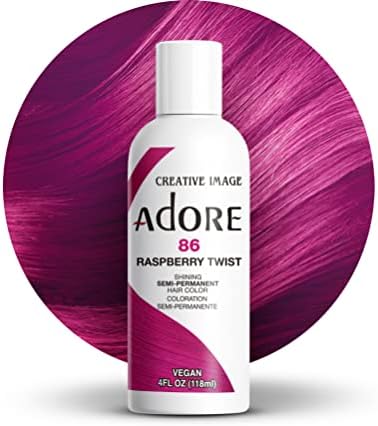 Adore Semi Permanent Hair Color, 086 Raspberry Twist, 4 Fl Oz by Adore