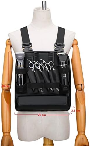 Muserise Leather Fashionable & Functional Chest Rig Bag for Barbers, Stylish Haircut Tools Storage Chest Bag for Barber - Image 4