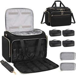 MONSTINA Professional Hairstylist Traveling Bag with Two Detachable Small Bags+Four Gadget Bag,Hairdressing Makeup Salon Organizer Bag by MONSTINA