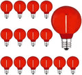 G40 Red LED Bulb 1W Replacement Light Bulbs Shatterproof Waterproof LED Outdoor String Lights Decorative Night Light E12/C7 Candelabra Base for Wedding Patio Garden Yard,15 Pack(Red) by LRSUEYSKIN