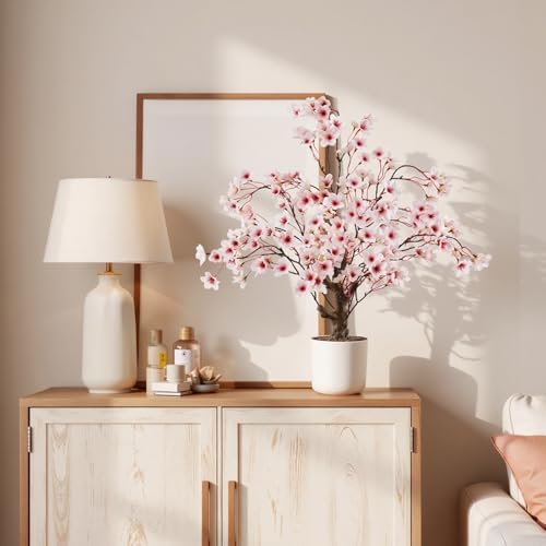 Caxchiling Artificial Cherry Blossom Tree 2FT, Faux Potted Tree Indoor - Image 5
