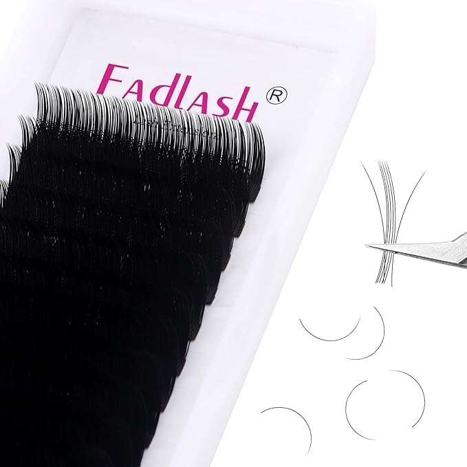 Lash Extension B Curl 20-25mm FADLASH Eyelash Extensions Mixed Tray Lashes 0.15 Faux Mink Single Classic Lash Extensions Supplies (0.15-B, 20-25mm Mix) by FADLASH