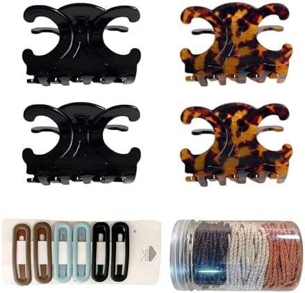 Hair Accessories Set for Women Claw Clips, Bobby Pins and Elastic Hair Ties by Unknown