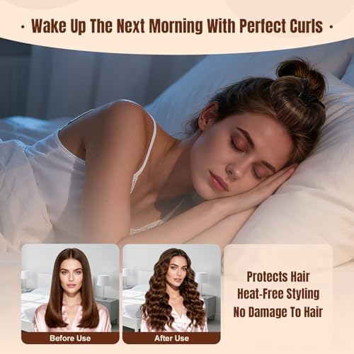 Heatless Curls Overnight, Satin Curling Rods to Sleep in, 3 Pcs - Image 5