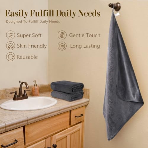 Orighty Bath Towels, Soft Feel Bath Towel, 2 Pack (27'' x 54'') - Image 4