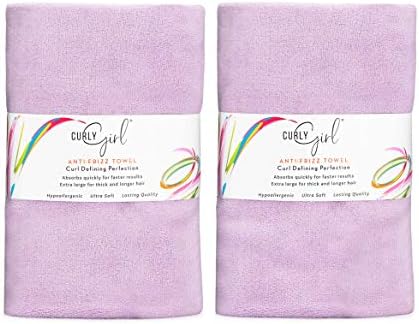 Curly Girl 2 Pack Microfiber Curl Hair Drying Towel, Anti-Frizz, Super Absorbent, Fast Drying Towel for Curls by CURLYGIRL