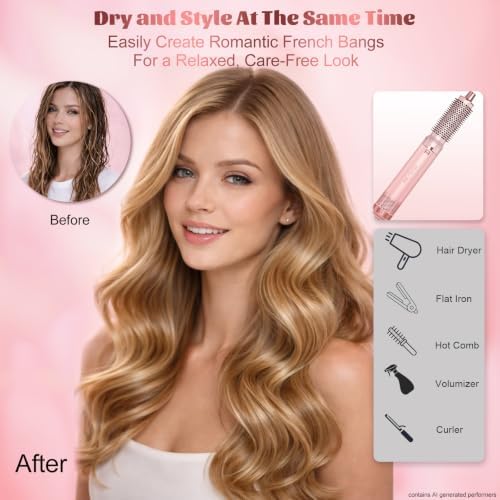 5-in-1 Hair Styler, Wrap Air Curler & Blow Dryer Brush for Women - Image 4
