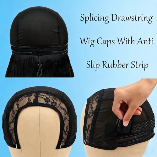 U Part Wig Cap with Drawstring & Anti-Slip Silicone Band（13×4 in） - Image 7