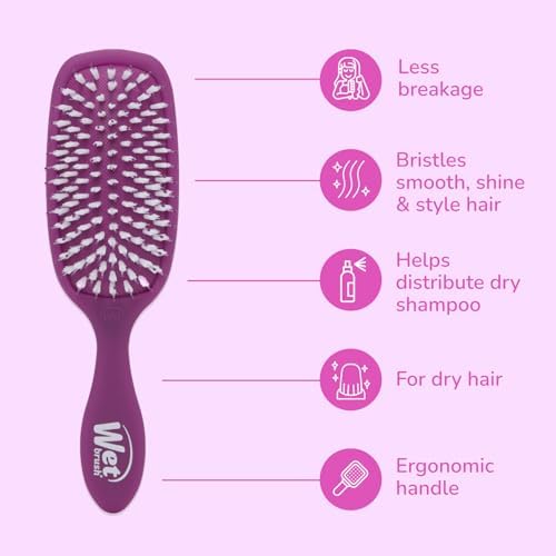 Wet Brush Smooth Styler Hair Brush, Purple Frost, Exclusive Ultra-soft IntelliFlex Bristles, Synthetic Boar Bristles, Shiny And Smooth, For All Hair Types, For Women, Men, Wet And Dry - Image 4