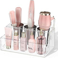 NIUBEE Acrylic Hair Tool Organizer,Hair Dryer Holder Countertop with 3 Cups by NIUBEE