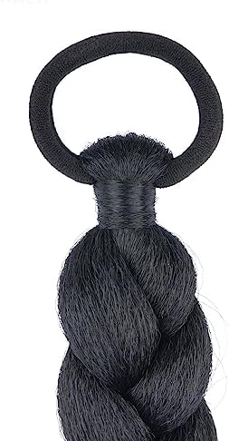 LyoRuSi Black Ponytail Extension 2 Pack Braid Ponytail Extension with Tie - Image 6