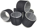 6 PC - Jumbo Self Stick Grip Curlers Plastic Hair Rollers - Great For Long Hair (Black) by Unknown