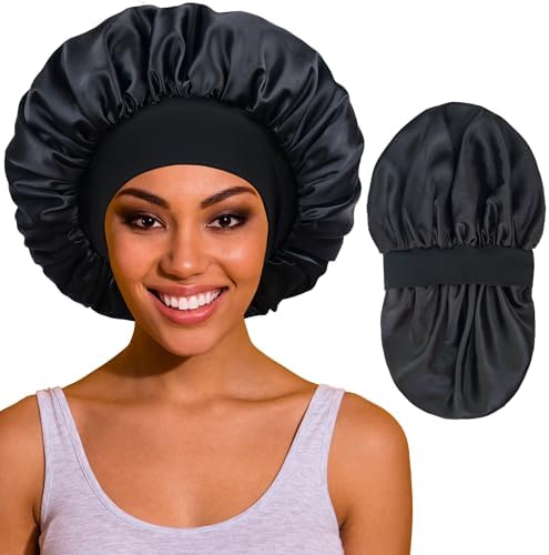 ROYBENS Large Silk Bonnet for Sleeping Women, Sleep Hair Bonnets for Women by ROYBENS