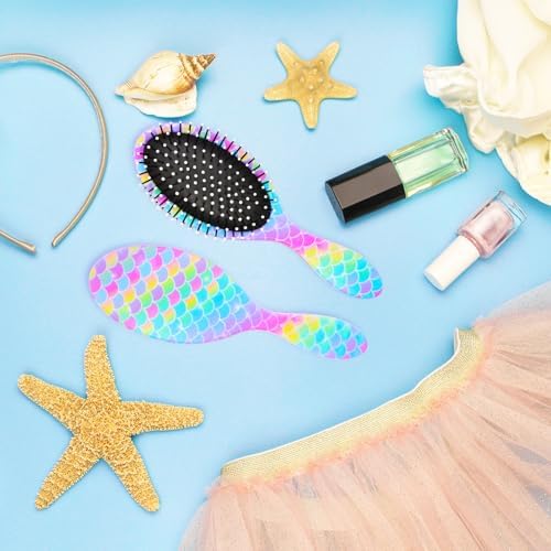 Kids Hair Brush Girls, Toddler Wet Dry Detangling Hair Brush for Curly Thick Hair Pain-Free Comb Girls Kids Women Unicorn Mermaid - Image 6
