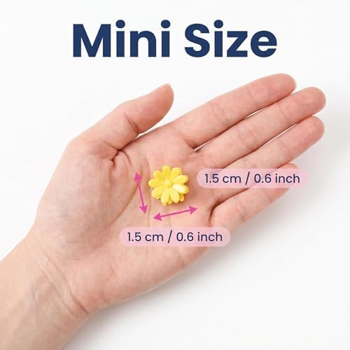 100 Pcs Mini Hair Clips for Girls, Cute Pastel Flower & Animal Design Clips, Durable Plastic Hair Accessories for Toddlers and Kids - Image 2