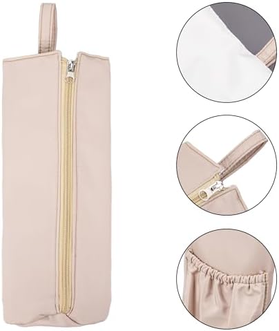 Heat-Proof Travel Pouch for Straighteners and Curling Wand, Waterproof Hanging Organizer with Zipper Closure, Salon Tools Bag with Extra Storage Pocket and Snap Strap (Khaki) - Image 3