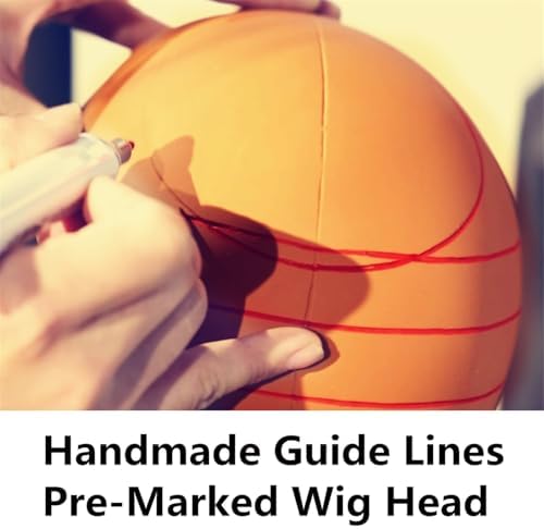 Mannequin Head for Wigs with Guide Lines, Pre-Marked Wig Head for Wig Making and Styling, Suitable for Almost All Wig Stands, Sturdy for 10 Years, 22 Inch, Brown - Image 6