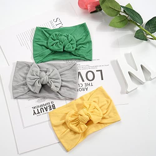 CÉLLOT Super Stretchy Knot Baby Girl Headbands with Hair Bows for Newborn - Image 5