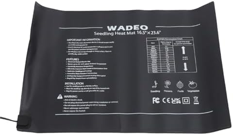 Fdit Seedling Heat Mat, 16.5x23.6 Inch IP67 PVC Plant Heating Pad (US - Image 5