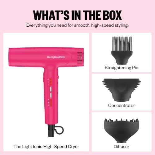 BaBylissPRO Nano Titanium Professional Nano Light Ionic Dual-Voltage Lightweight Hair Dryer - Image 6