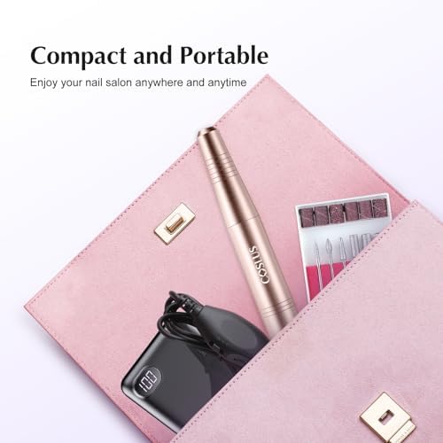 COSLUS C40 Electric Nail Drill Professional, Precise Speed Dial, Golden - Image 4
