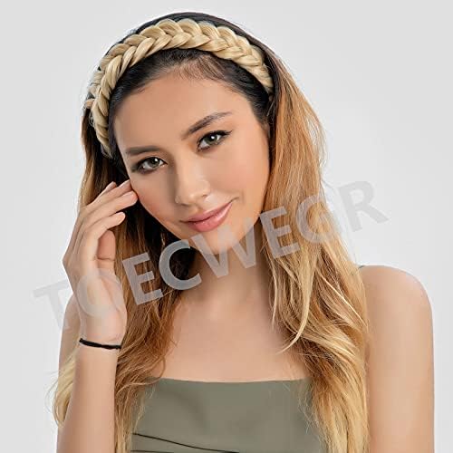 Synthetic Hair Braided Headband Classic Wide Strands Wedding Disorderly Fluffy Braids Wig Band Women Beauty Accessory - Image 6