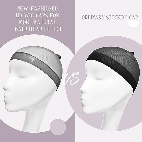 HD Wig Caps for Women, Sheer Wig Caps for Lace Front, Black 24 PCS - Image 3