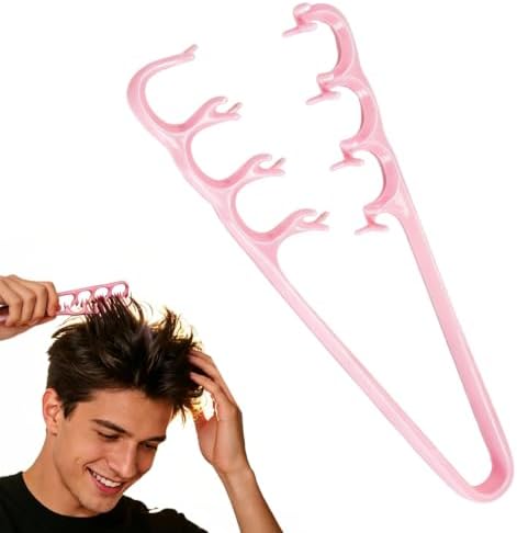 Texture Comb Wide-Tooth Hair Styling Comb for Root Lift,Pink by Yoandoy