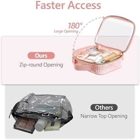 PACKISM Clear Makeup Bag Travel - TSA Approved Toiletry Bag, 3 Pack Pink - Image 6